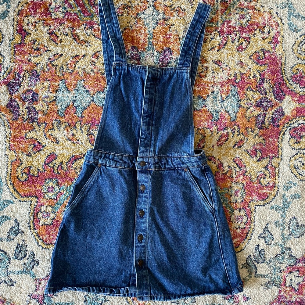 Zara Denim Overall Dress
